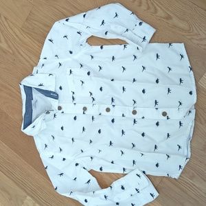 Gymboree dinosaur button down shirt 4T